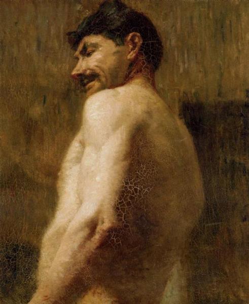 Bust of a Nude Man, c.1882 - Анрі де Тулуз-Лотрек