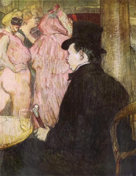 Maxime Dethomas At the Ball of the Opera, 1896 - Анри де Тулуз-Лотрек