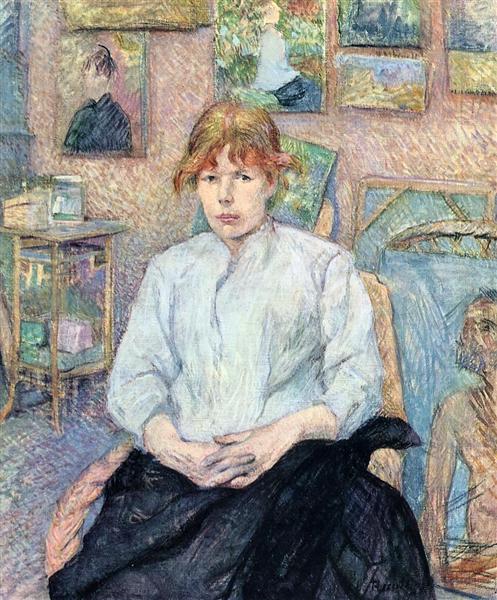 The Redhead with a White Blouse, 1888 - Анрі де Тулуз-Лотрек