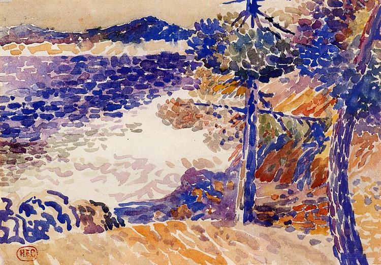 Pines by the Sea - Henri-Edmond Cross
