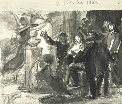 Study Homage to Delacroix - Henri Fantin-Latour