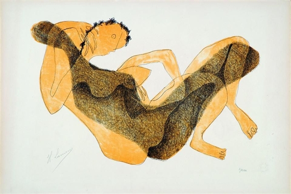 Femme allongée au bras levé, 1950 - Анрі Лоран