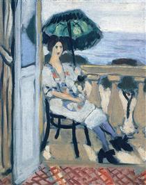 Woman holding umbrella - Henri Matisse