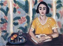 Жінка читає з персиками - Анрі Матісс