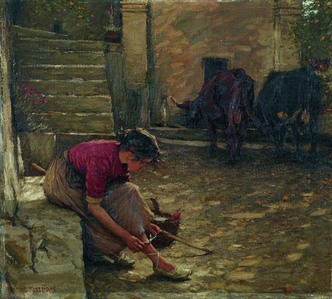 Going out with the Cows, 1924 - Henry Herbert La Thangue