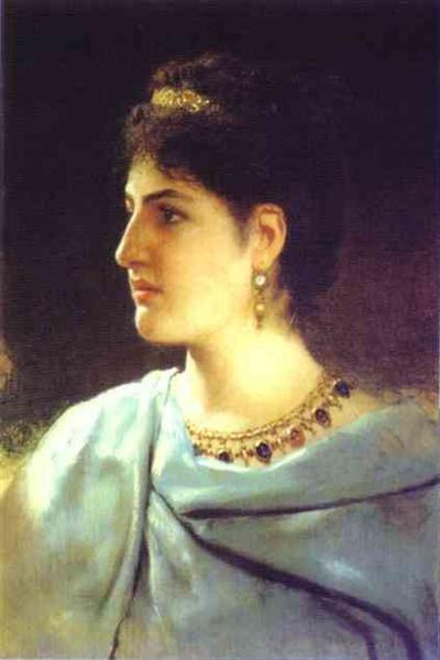 Portrait of a Roman Woman, 1890 - Генрих Семирадский