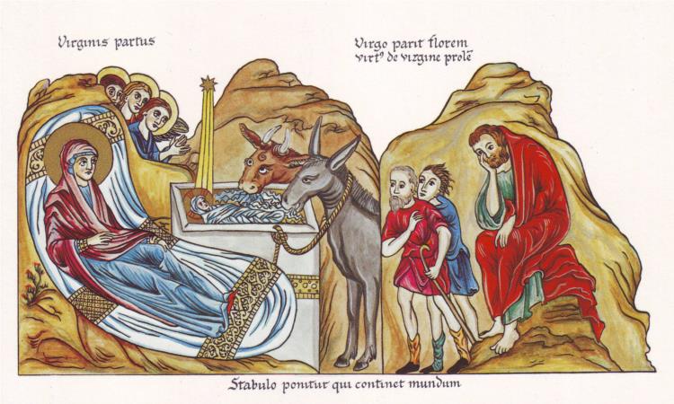Birth of Christ - Herrad de Landsberg
