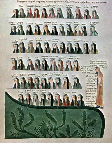Commentary of Hoheburg (folio 323r) - Herrada de Landsberg