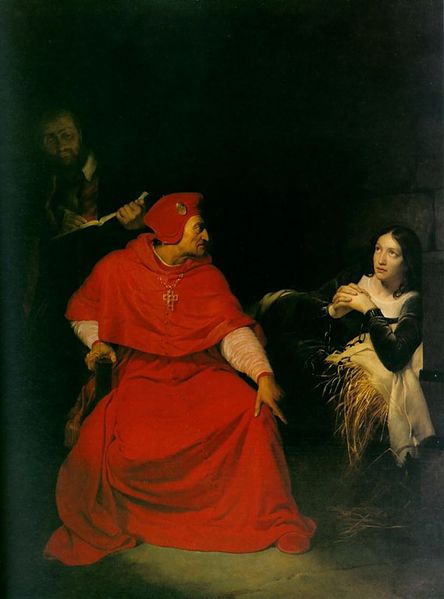 Joan d'arc being interrogated, 1824 - 德拉羅什