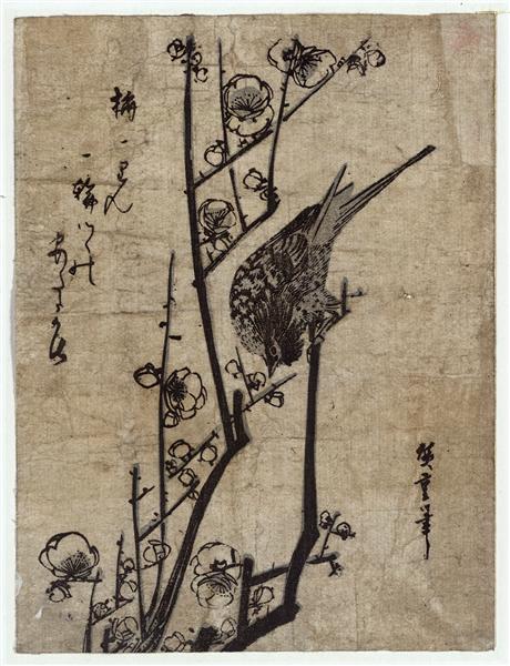 Plum Blossom and Bush Warbler, 1833 - 1838 - Hiroshige