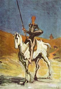 Don Quixote and Sancho Pansa - Оноре Дом'є