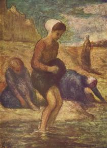 On the Shore - Honore Daumier
