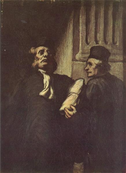 Two Lawyers - Honore Daumier