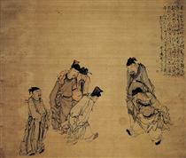 Painting of Cuju - 黃慎