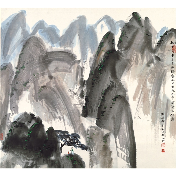 High Up on the Mountain - Huang Yongyu