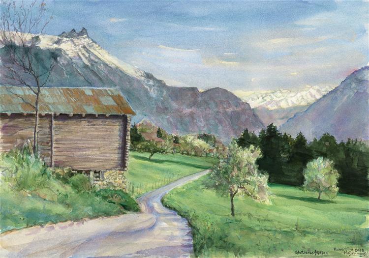 Dents de Morcles, Swiss mountain landscape and Alpine Nature, 2003 - Hubertine Heijermans