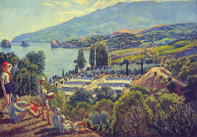 Crimea. Pioneer camp-resort, 1926 - Ilja Iwanowitsch Maschkow
