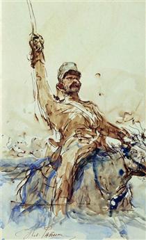A Rider - Ilya Yefimovich Repin