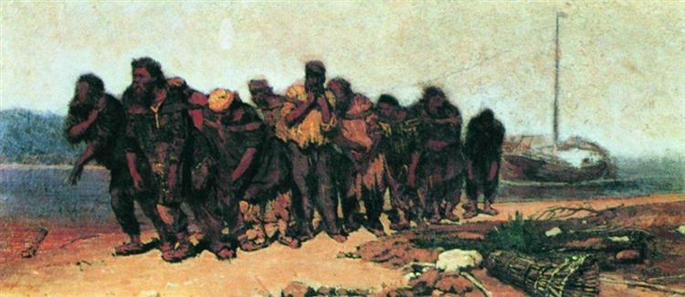 Бурлаки на Волге2, 1870 - Илья Репин