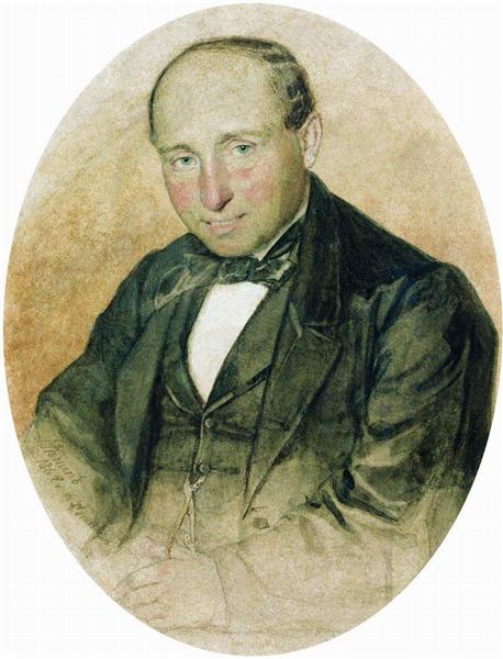 Portrait of Dr. G. Kostrov - Ілля Рєпін