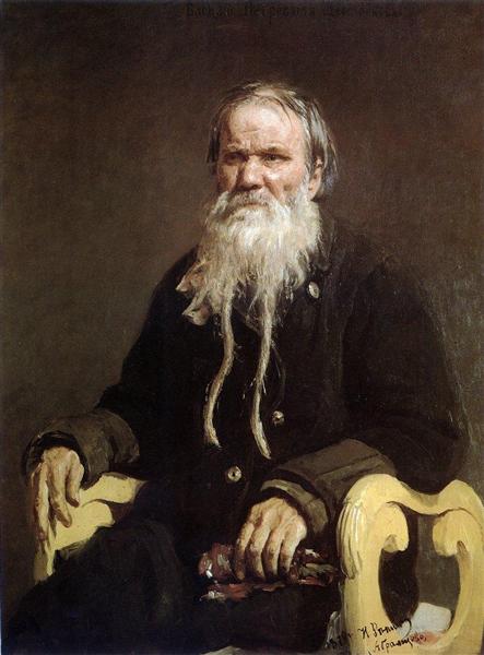 Portrait of Folk Story-teller V.P. Schegolenkov, 1879 - Iliá Repin
