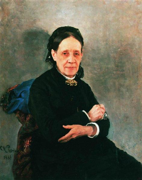 Portrait of Nadezhda Stasova, 1884 - 列賓
