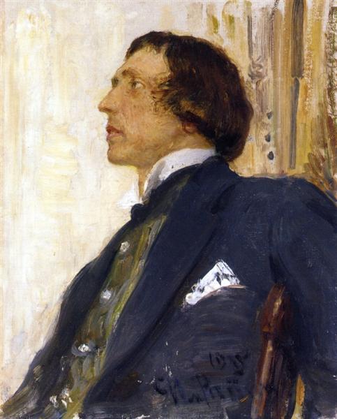 Portrait of Nikolai Evreinov, 1915 - Ilja Jefimowitsch Repin