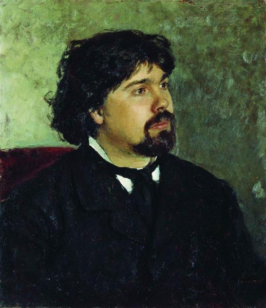 Portrait of the Artist Vasily Surikov, 1885 - 列賓