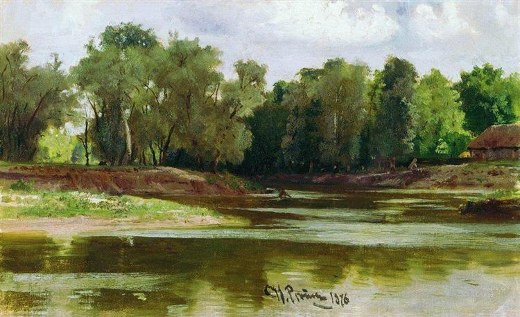 River Bank, 1876 - Ilia Répine