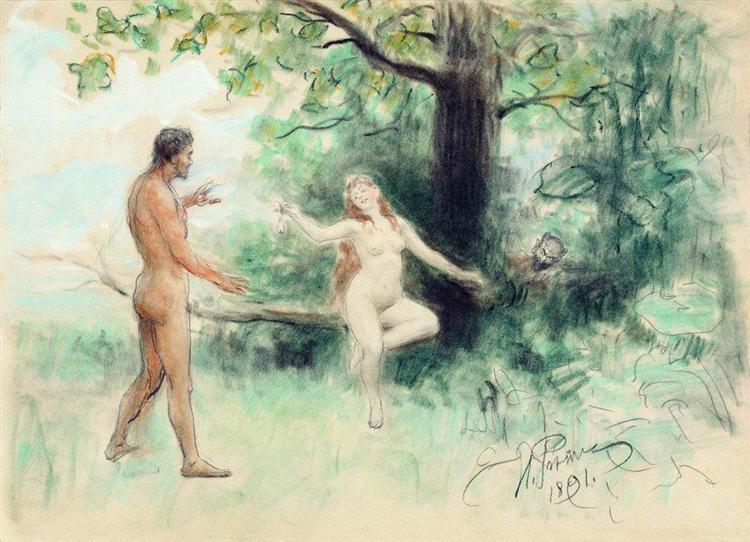 Temptation, 1891 - Ілля Рєпін