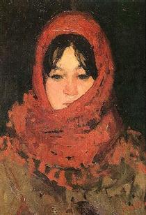 The Red Scarf - Ion Andreescu