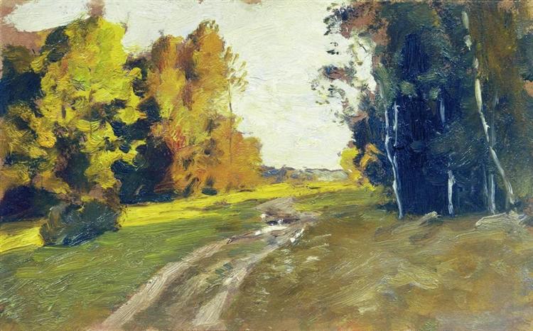 Autumn evening. Trail in the forest., 1894 - 艾萨克·伊里奇·列维坦