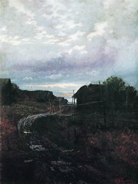 Evening, 1877 - 艾萨克·伊里奇·列维坦