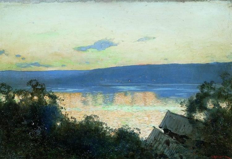 Evening at Volga, 1888 - 艾萨克·伊里奇·列维坦
