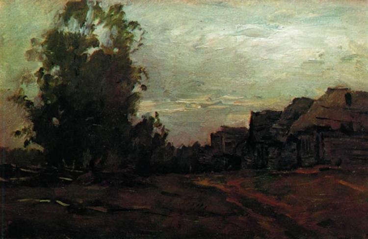 Деревня. Сумерки., 1897 - Исаак Левитан