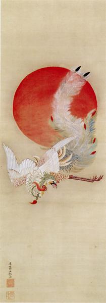 Phoenix and Sun - Itō Jakuchū