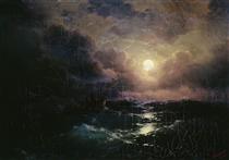 After the storm. Moonrise - Ivan Aïvazovski