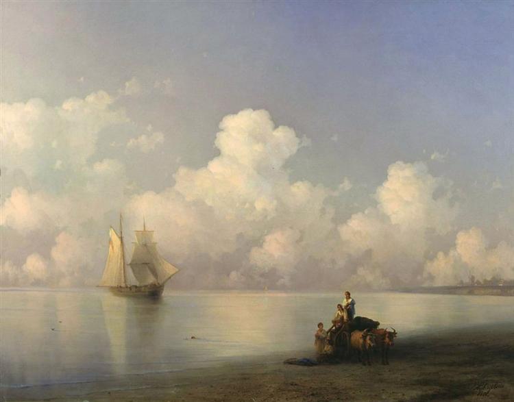 Вечер на море, 1871 - Иван Айвазовский