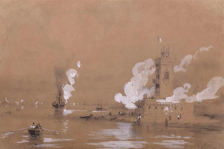 Fortress at the Sea - Ivan Aivazovsky