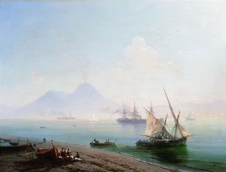 The Bay of Naples in the morning, 1877 - Ivan Konstantinovich Aivazovskii