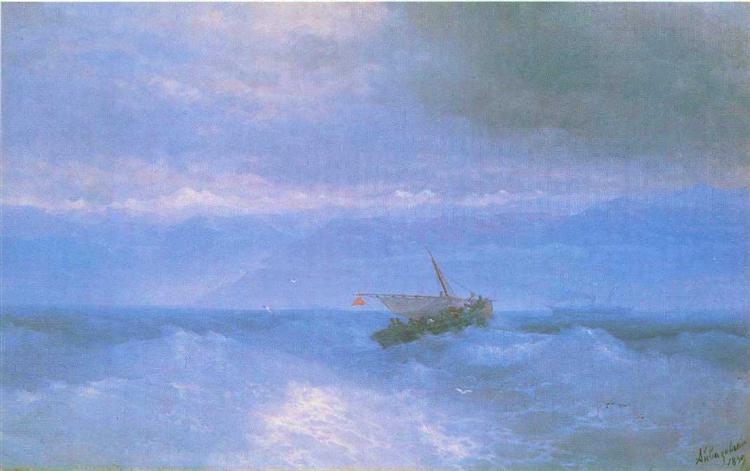 The Caucasian Range from the Sea, 1899 - Iván Aivazovski
