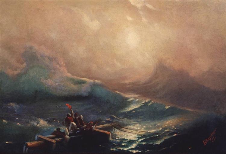 The Ninth Wave. Study, 1857 - 伊凡·艾瓦佐夫斯基
