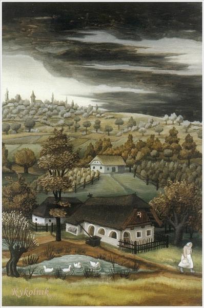 Landscape. Ducks, 1945 - Ivan Generalić