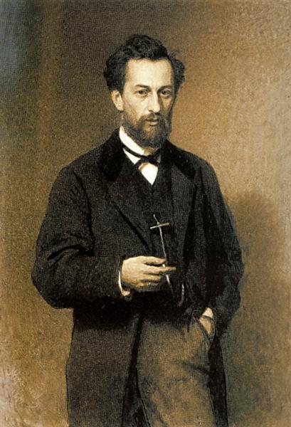 Portrait of the Artist Mikhail Konstantinovich Klodt, 1871 - Iván Kramskói