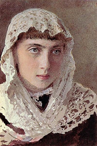 Portrait S.I. Kramskoy, c.1880 - 伊凡·克拉姆斯柯依