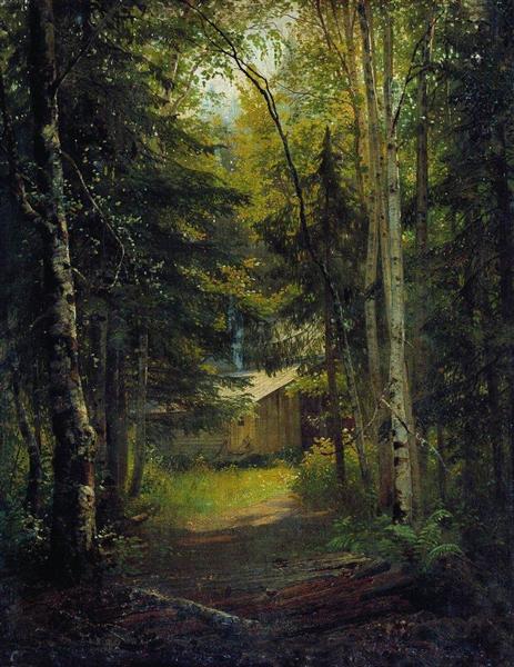 Hut in the the forest - Iwan Iwanowitsch Schischkin