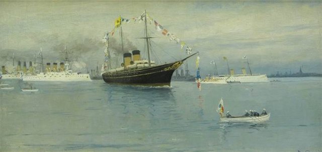 Parade of the Navy. Imperial yacht Standart., 1902 - Ivan Vladimirov