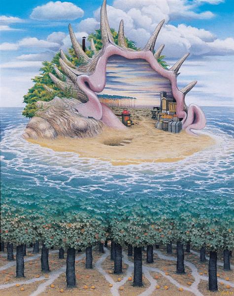 Two worlds and one more, 1999 - Jacek Yerka