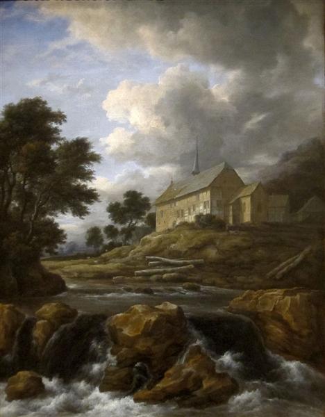 Landscape with a Church by a Torrent, 1670 - Jacob van Ruisdael