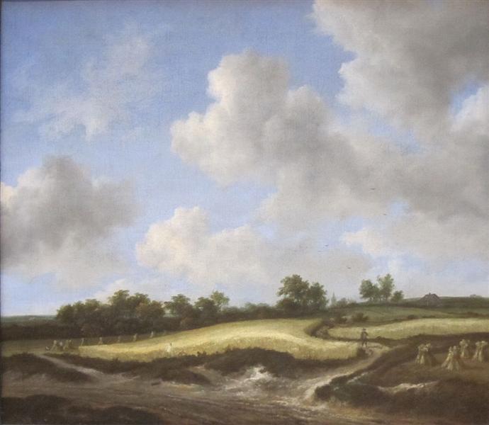 Paisaje con un campo de trigo, 1660 - Jacob van Ruisdael